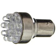 Автолампа светодиодная 12V (21/5w) ВАY 15d,12 диодов (белая) (2 конт) ( габариты, стоп-сигнал)